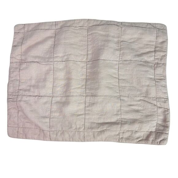 PARACHUTE Linen Box Quilted Standard Sham Blush Pink - Picture 2 of 5